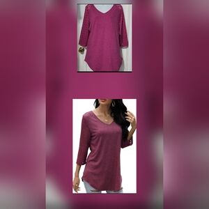 HOCOSIT Womens V-neck 3/4 Sleeve Lace